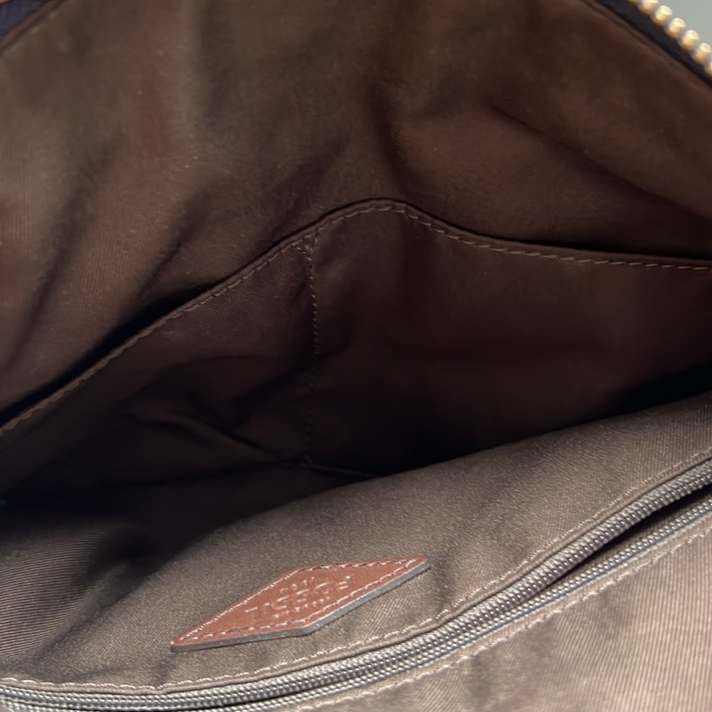 Blue leather crossbody - Picture 3 of 6